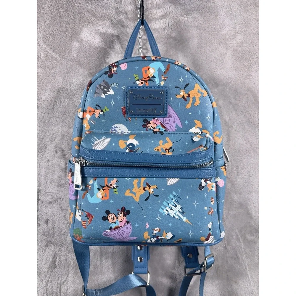 Loungefly Disney Parks Life Mickey & Friends Allover Print Mini Backpack